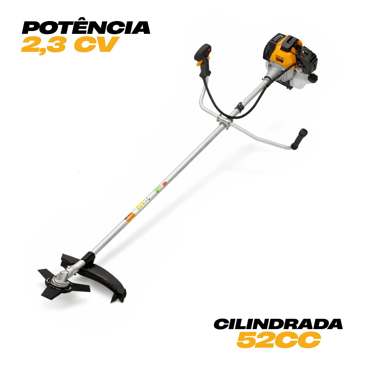 Zmax Roçadeira a Gasolina 52cc 2,3cv Lateral 2 Tempos ZR52X Envio